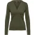 Khaki imitatiewikkeltop met lange mouwen van duurzame stretchjersey