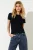 TRENDYOLMİLLA Dames Zwart Effen Kort Getailleerd Blouses