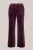 WE Fashion – Dames velvet wide leg pantalon – Curve – Regular fit – Aubergine –  Plus Size
