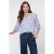 Geisha gestreepte top blauw