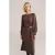 WE Fashion midi jurk donkerbruin
