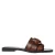Copenhagen Shoes Kiss leren slippers met siergesp donkerbruin