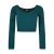 Dames t-shirt met lange mouwen en v-hals in Shorts ribstof Urban Classics