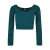 Dames t-shirt met lange mouwen en v-hals in Shorts ribstof Urban Classics