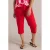 Yest Curve slim regular waist cropped broek rood