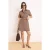 TRENDYOLMİLLA Dames Bruin Effen Kort / Mini Kort Casual Blousejurk Jurken