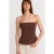 Strapless Slim-fit Bandeau Blouse