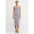 Asymmetrische Midi Bodycon Jurk met Één Mouw