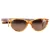 Cartier Paris Eclat Miel Dore Gecoate Zonnebril in Bruin Acetaat