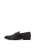 Brown men’s loafers with leather upper and metal embellishment