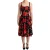 Gestreepte Handtas Print Jurk