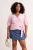 Trendyol Curve Dames Roze Geruit Kort Relaxed fit Grote maten Blouses