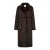 FREEQUENT faux fur jas met imitatiebontkraag – donkerbruin