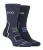 Heren Thermische Wintersokken | Jeep | Dikke Ribbels Design Warme Gebreide Bootsokken | Chunky Performance Sokken – Marineblauw / Blauw