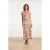 Smashed Lemon Maxi stretch jurk met bruine zebraprint |