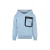 Koko Noko rechtvallende hoodie met print – lichtblauw