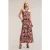 Motivi Long Dress With Ethnic Pattern Red