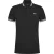 Boss Herenpoloshirt ‘Paddy’ met contrasterende boorden (Zwart, Wit)
