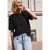 Street One Studio Dames Jasje met korte mouwen, ronde hals en knopen in Zwart