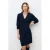 Caroll wollen gebreide jurk marineblauw