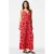 PIECES maxi jurk rood