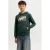 JACK & JONES JUNIOR sweat sweater met logo – donkergroen