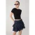 TRENDYOLMİLLA Dames Donkerblauw Effen Kort / Mini Rokken