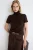 TRENDYOLMİLLA Dames Bruin Effen Kort Getailleerd Blouses
