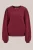 WE Fashion – Dames jersey sweater met ballonmouwen – Regular fit – Donkerrood – LENZING™ ECOVERO™ viscose –