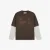 Croyez Homme Showroom Double Sleeve T-shirt Crb50026011 Print T-shirts 50001 Brown