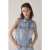 Summum Woman Denim Gilet Vintage Cotton Twill Vintage Blue Denim