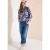 Cecil Dames Blouse met 3/4 mouwen en meerkleurige print in Blauw