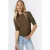 EsQualo Sweater Short Puff Slv Basic Knit Army Green