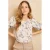 Lofty Manner top met print – beige