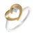 Orphelia Dames 925 Sterling Zilveren Ring – Zilver/Goud zr-7370/G