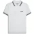 Lambretta Heren Poloshirt met Tip (Wit, Zwart)