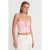 Dames Strapless Crop Blouse met Strikdetail