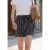 Street One Studio Dames High Waist shorts met riem en strepen in Zwart