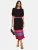 love & roses Gebreide jurk  lila / pink / rood / zwart
