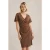 We Fashion Dress Mid Length Brown