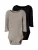 TWO SOON Rompertje/body  stone grey / zwart