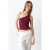 MANGO TEEN one shoulder top donkerrood