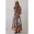 Summum gebloemde midi rok bruin