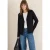 Cecil Dames Vest met structuurdetails in Zwart