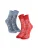 Crea Socks Sokken  lichtblauw / rood / zwart / wit