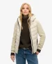 Superdry Vrouwen Gewatteerde Hybride Storm jas met Capuchon Beige