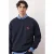 TRENDYOL MAN Heren Donkerblauw Dierenprint Lang Oversized Sweatshirts