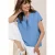 Cecil Dames Blouse met korte mouwen in effen kleur in Blauw