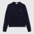 Dames Lacoste kabelgebreide sweater in marineblauw