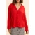 ICode Red Flowing Shirt With Braid Detail Carmine Red